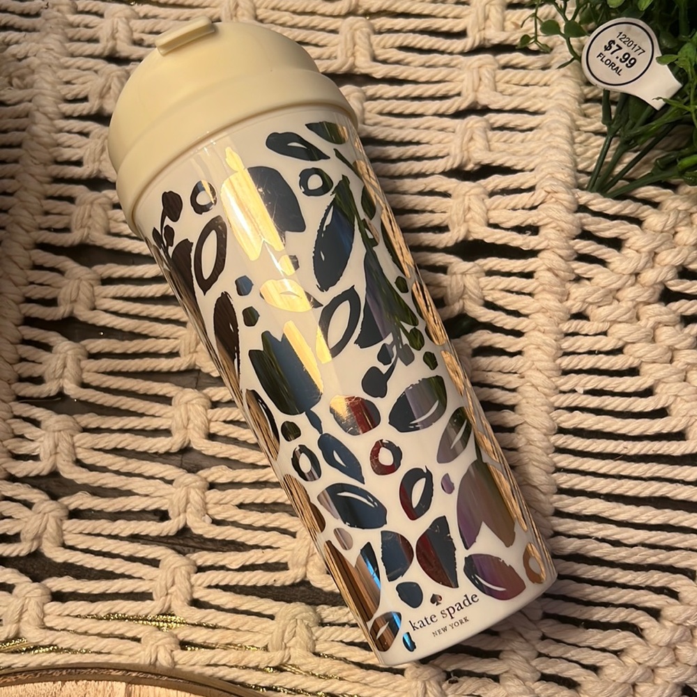 Kate spade coffee tea travel mug cup